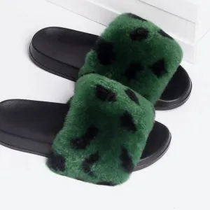 Ria Faux Fur Indoor & Outdoor Sliders
