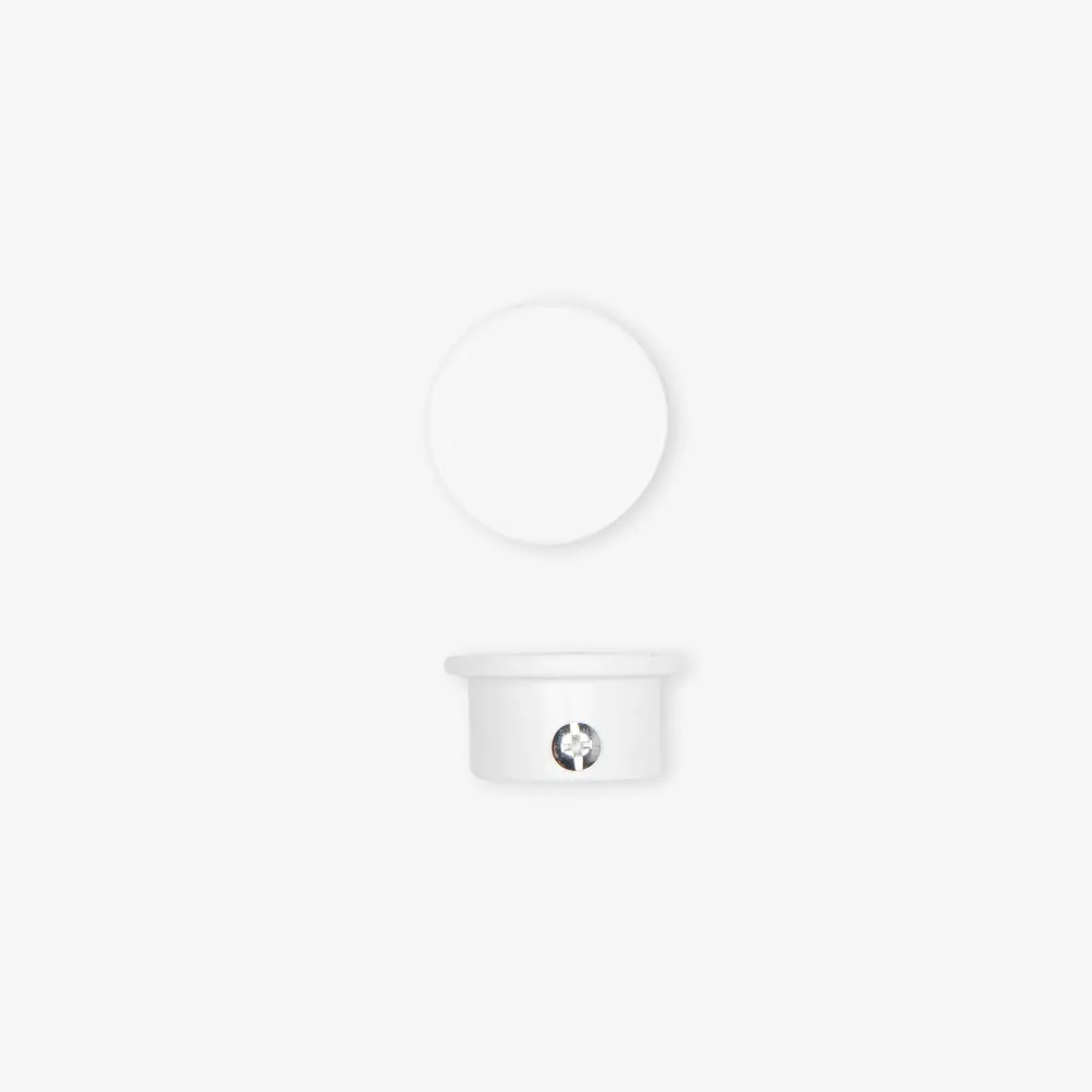 Rod End Caps 25mm - White