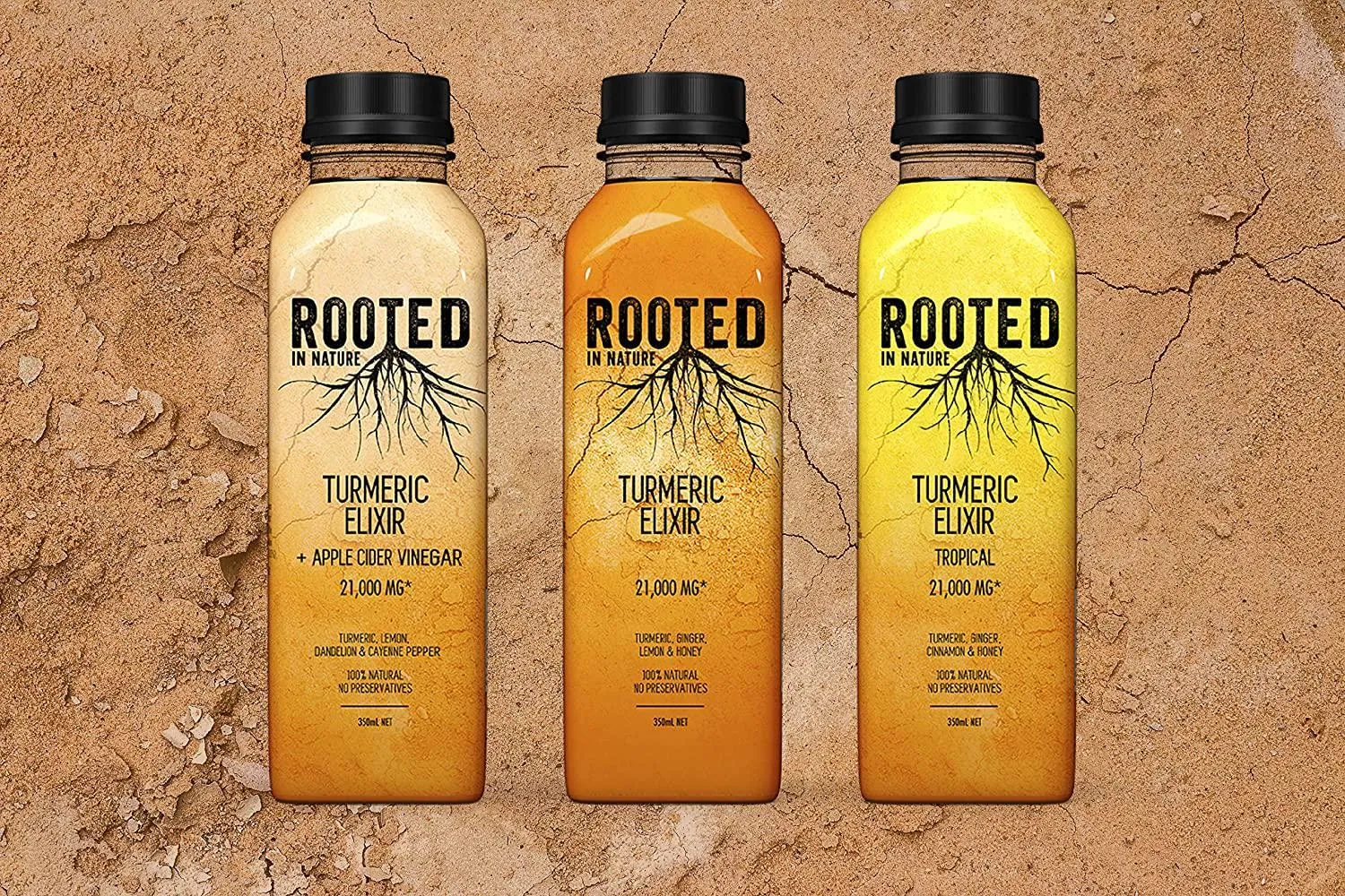 Rooted Rooted Tumeric Elixir Original (12 Pack), 4.9 kilograms