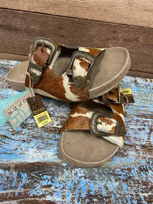 Roper Brown Cowhide Sandal
