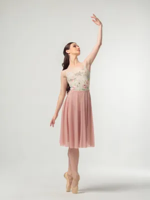 Rose Pink Long Mesh Skirt