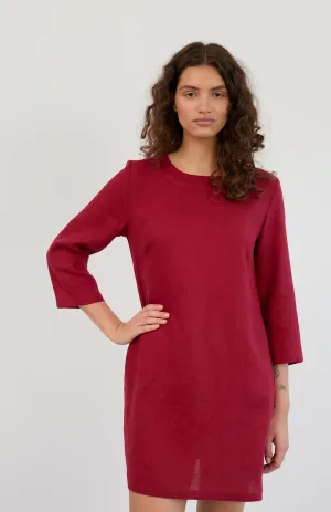 Rosie Red Dress | Cotton Linen Blend