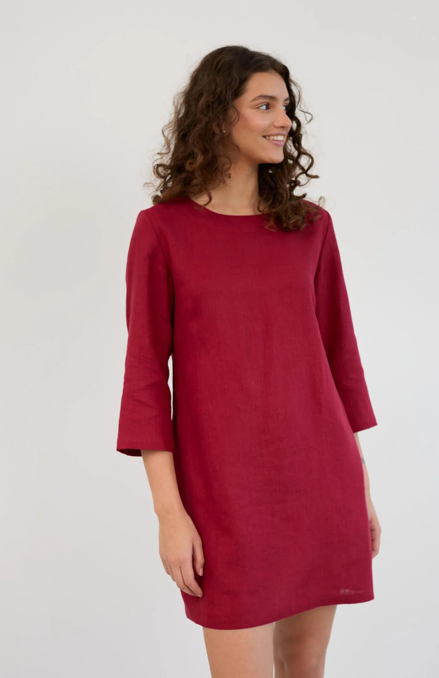 Rosie Red Dress | Cotton Linen Blend