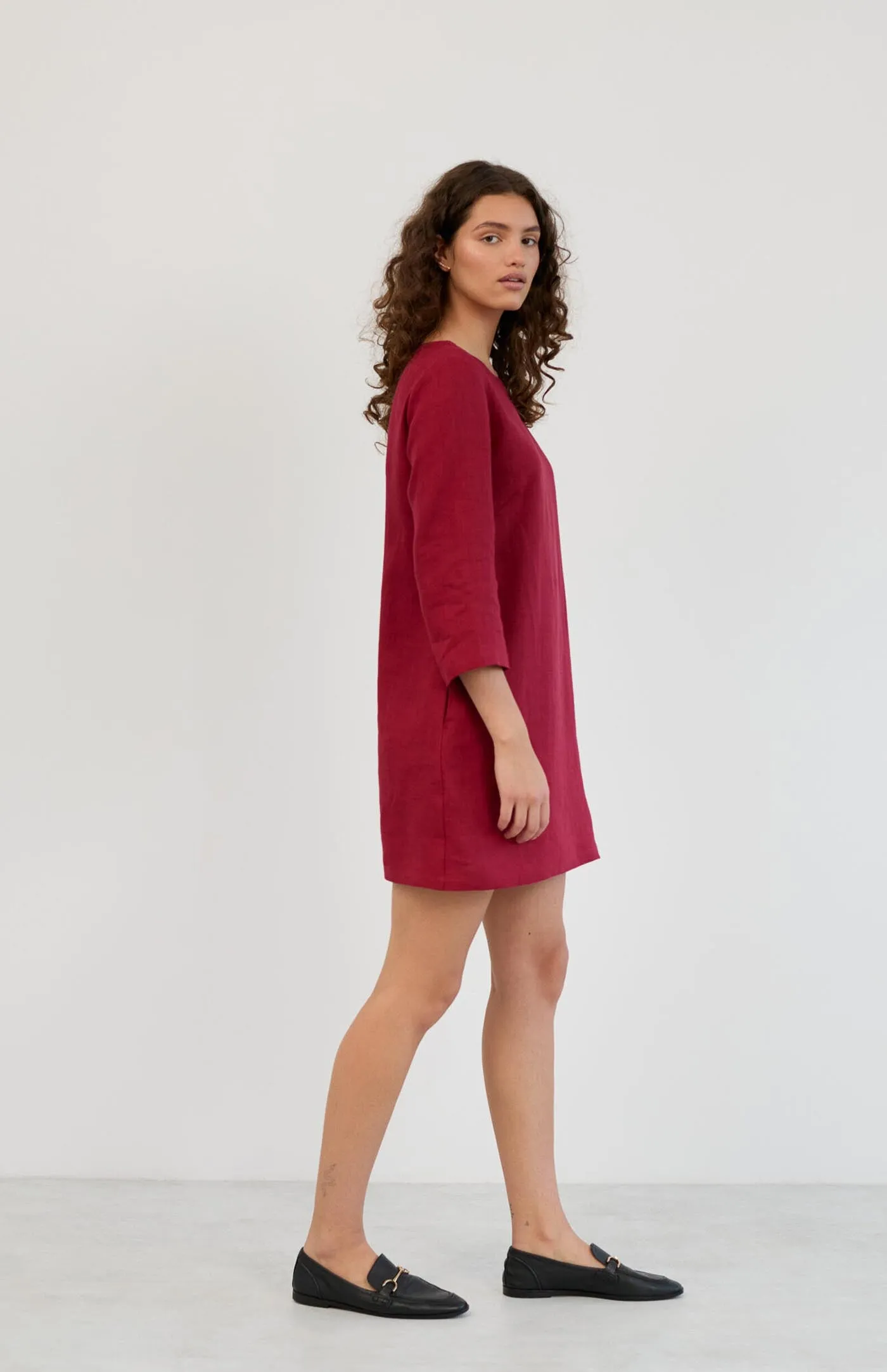 Rosie Red Dress | Cotton Linen Blend