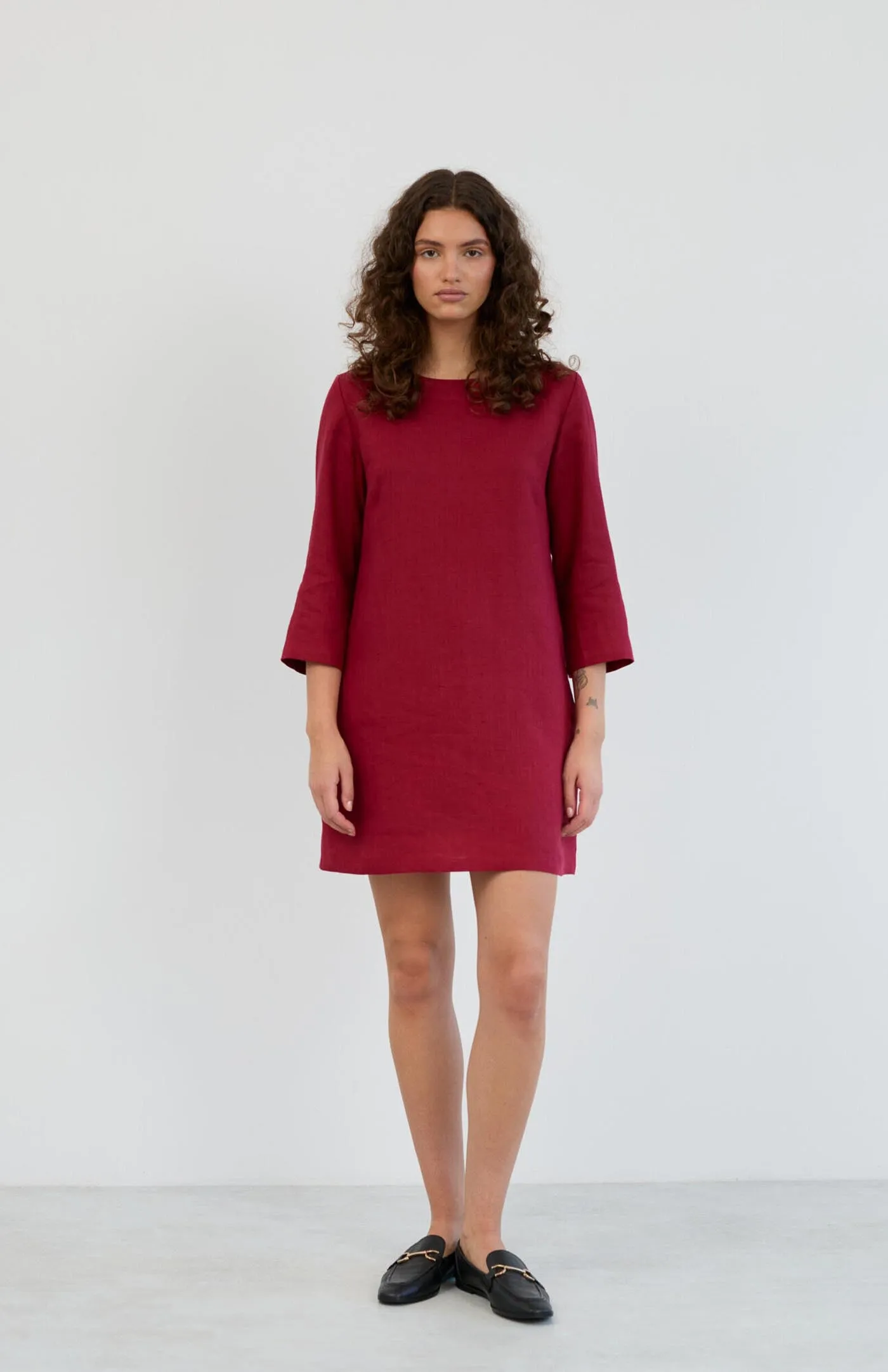 Rosie Red Dress | Cotton Linen Blend