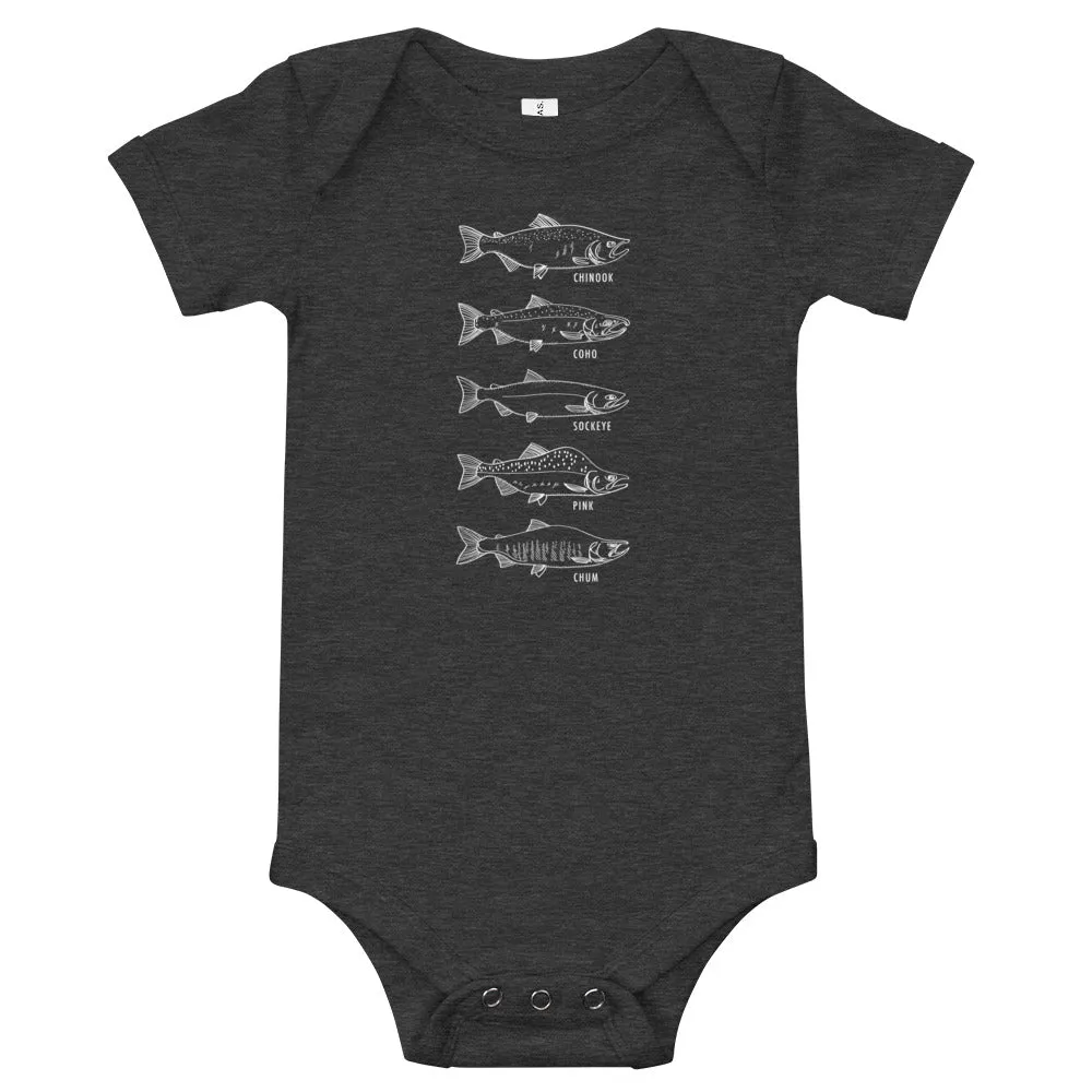 Salmon Series Baby Onesie
