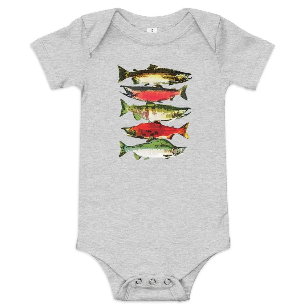 Salmon Series Baby Onesie