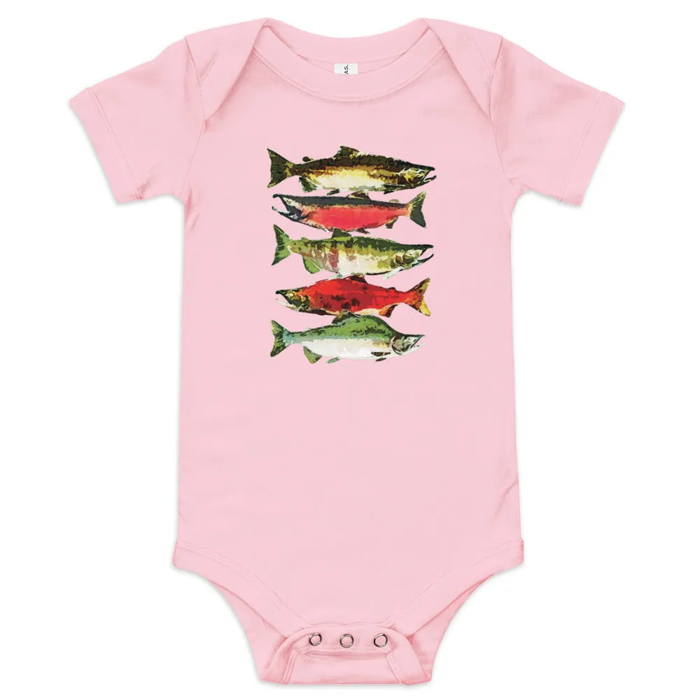 Salmon Series Baby Onesie