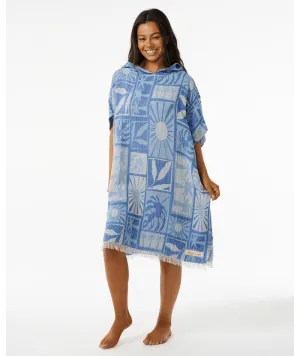 SANTORINI SUN HOODED TOWEL - BLUE