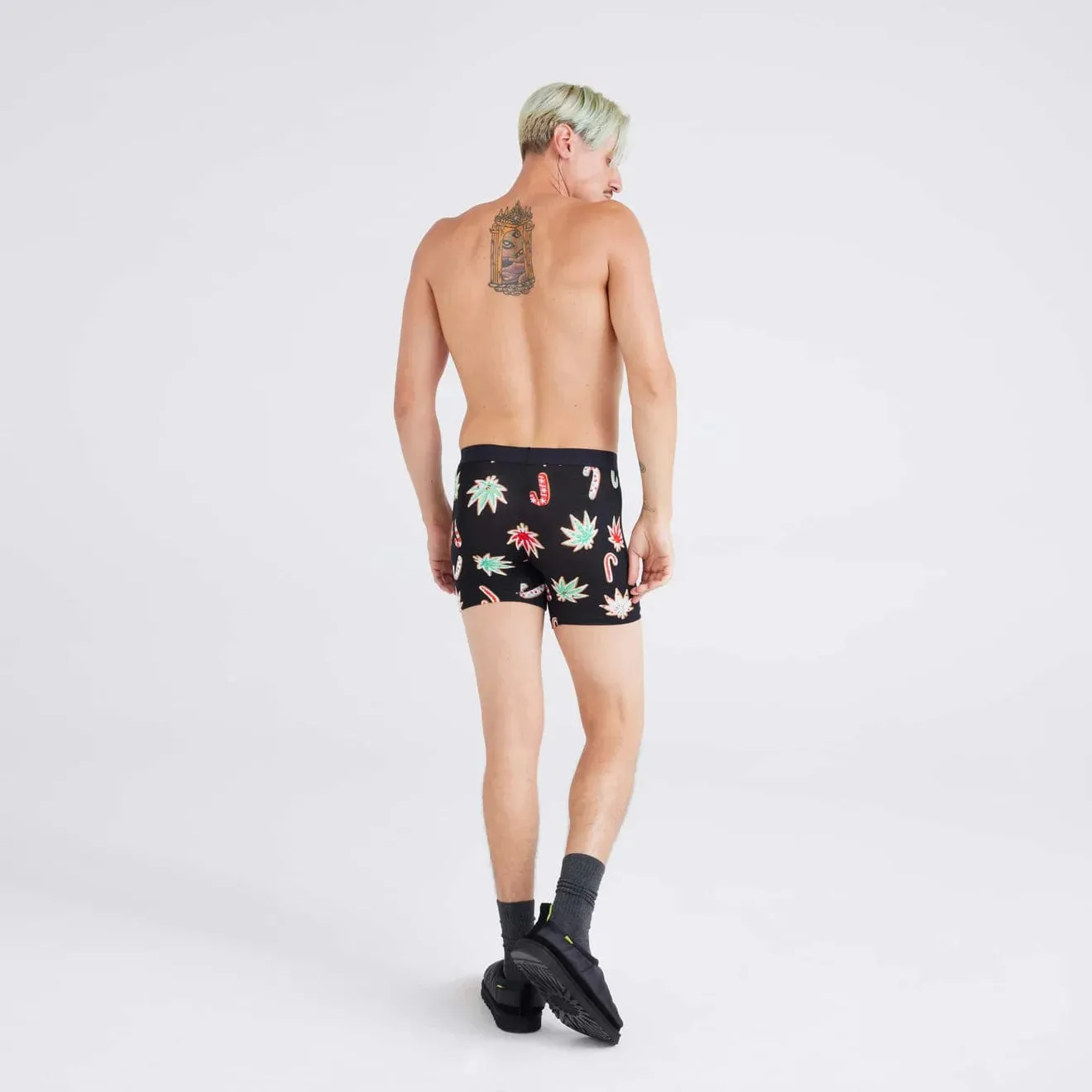 Saxx Vibe Boxers - Bong Appetit - Black