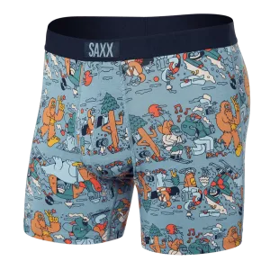 Saxx Vibe Boxers - Fresh Tracks - Desert Blue