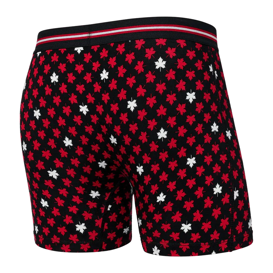 Saxx Vibe Boxers - Maple Leaf - Black