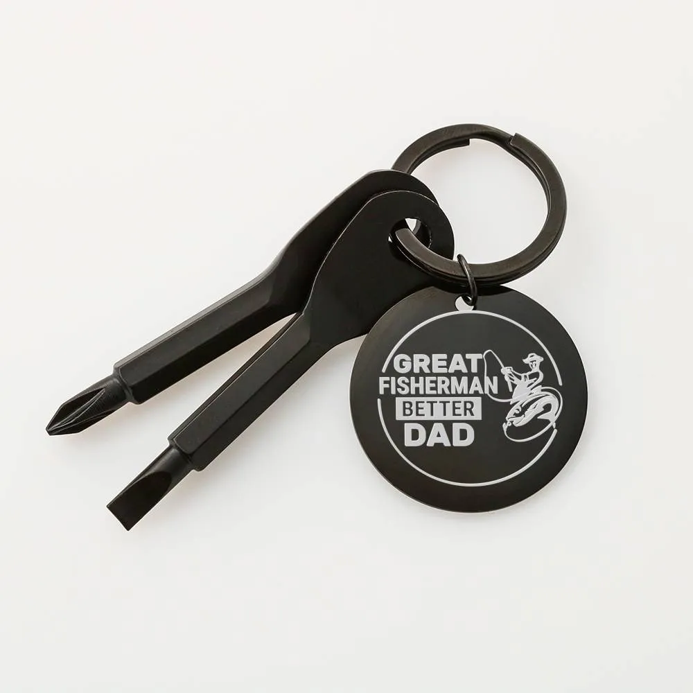 Screwdriver Keychain- Fisherman Dad