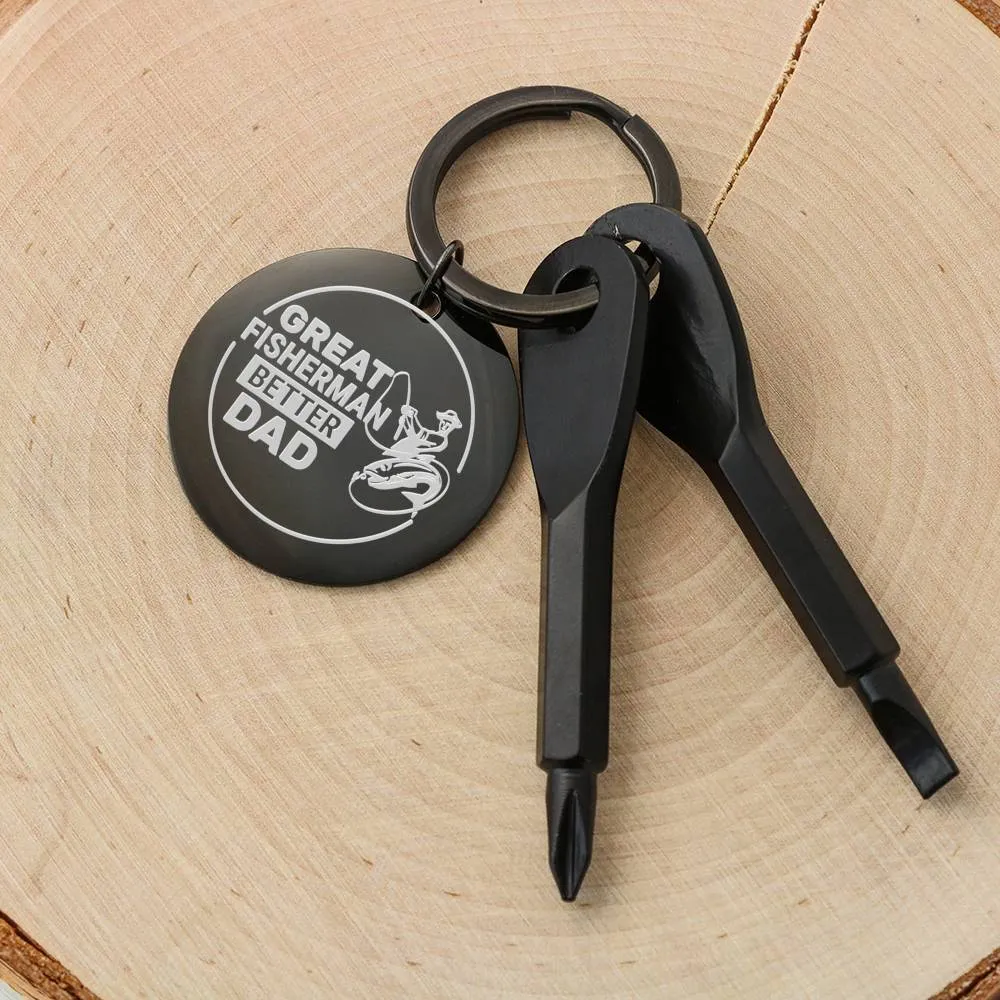 Screwdriver Keychain- Fisherman Dad