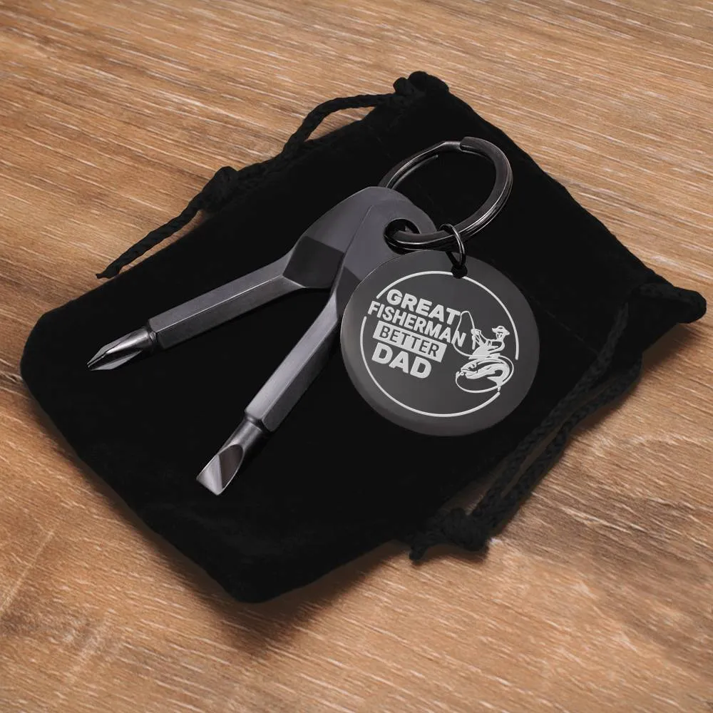 Screwdriver Keychain- Fisherman Dad