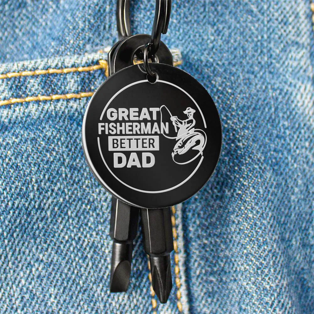 Screwdriver Keychain- Fisherman Dad