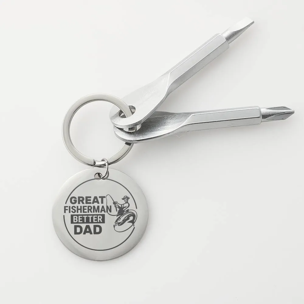 Screwdriver Keychain- Fisherman Dad