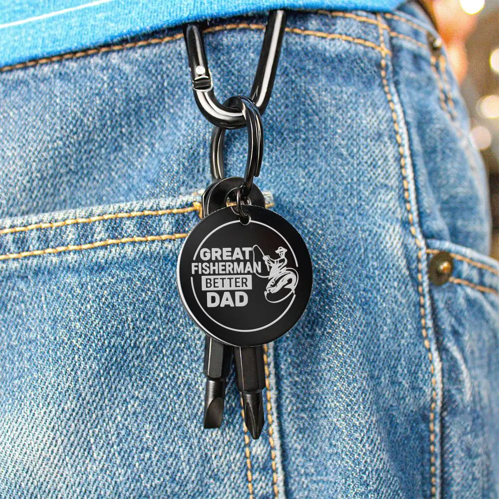 Screwdriver Keychain- Fisherman Dad
