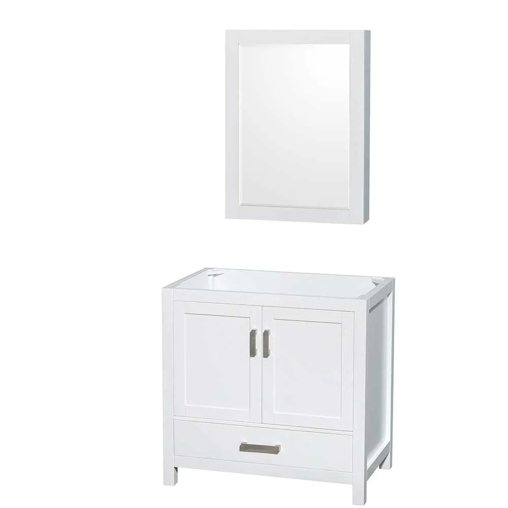 Sheffield 36 Inch Single Bathroom Vanity in White