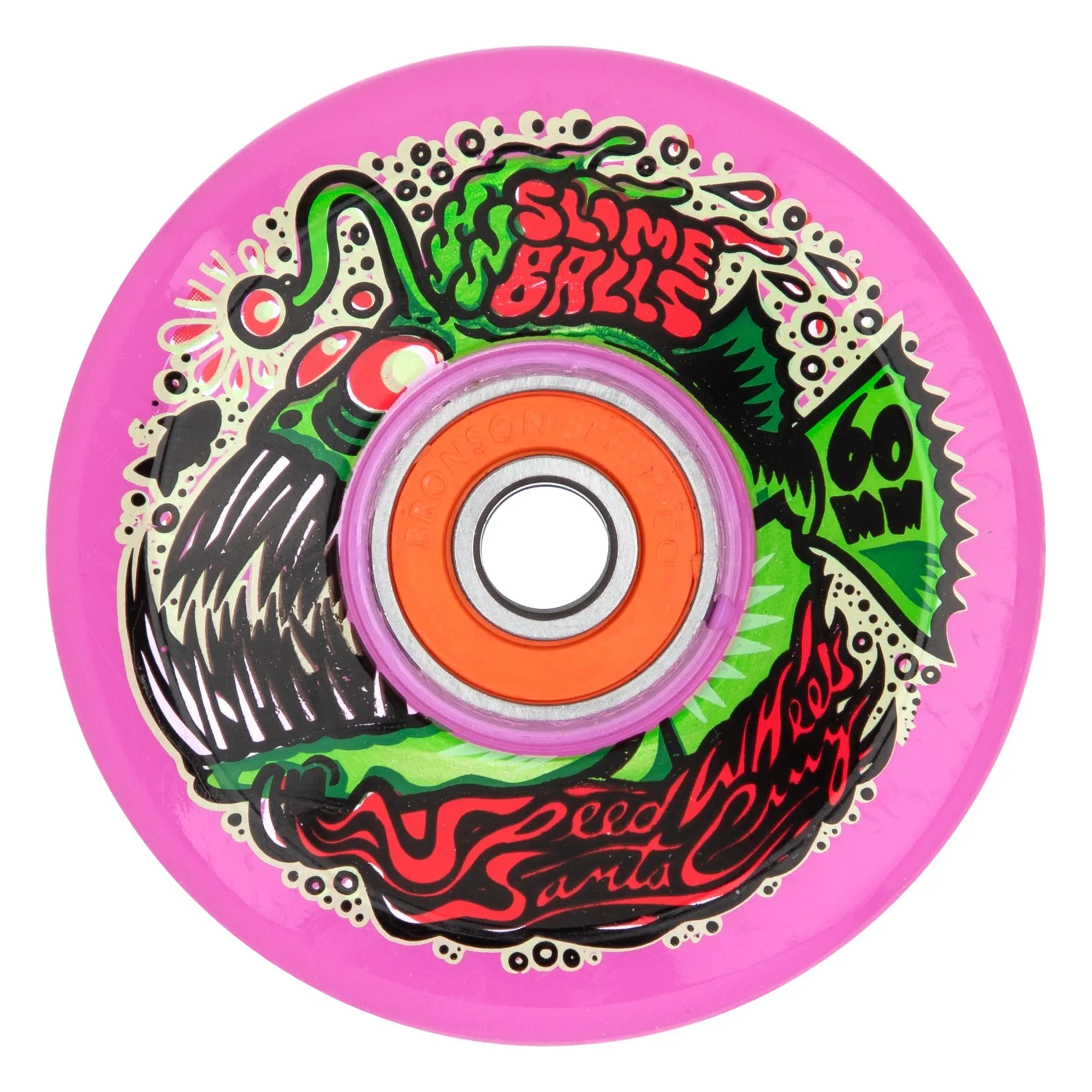 SLIME BALLS ANGLER LIGHT UPS PURPLE 60mm 78a SKATEBOARD WHEELS