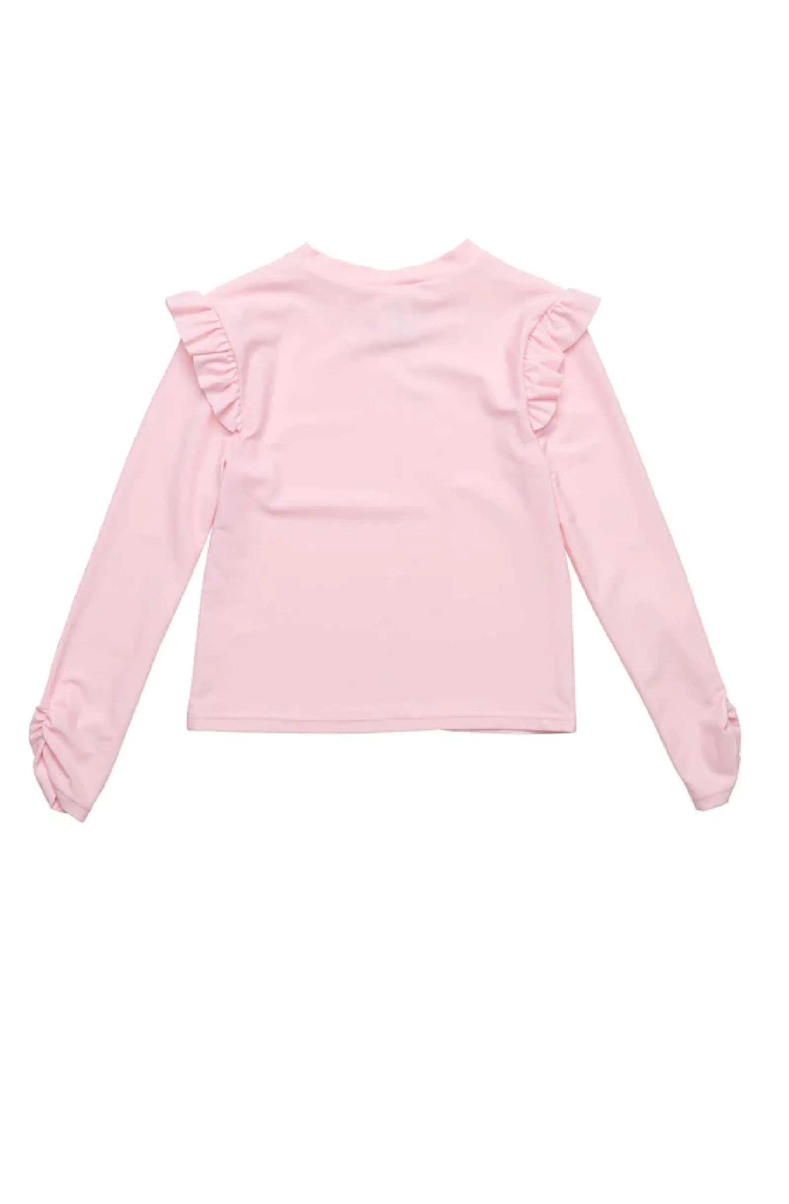 SNAPPERROCK Girls Ballet Pink Long Sleeves Rash Top