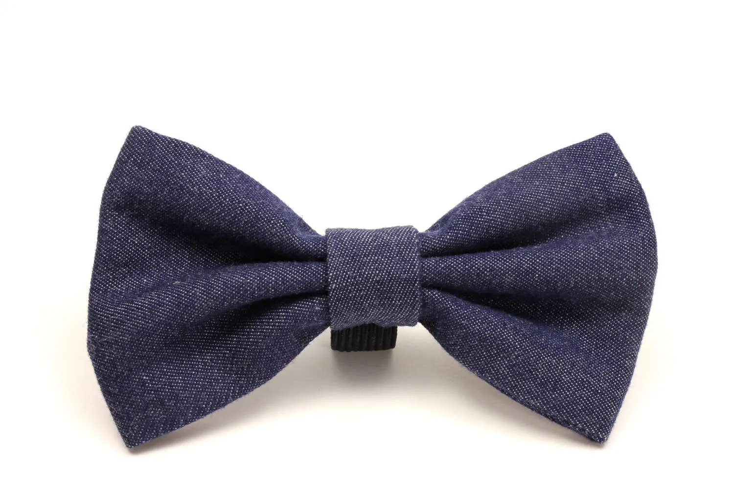 Soft Denim Dog Bow Tie