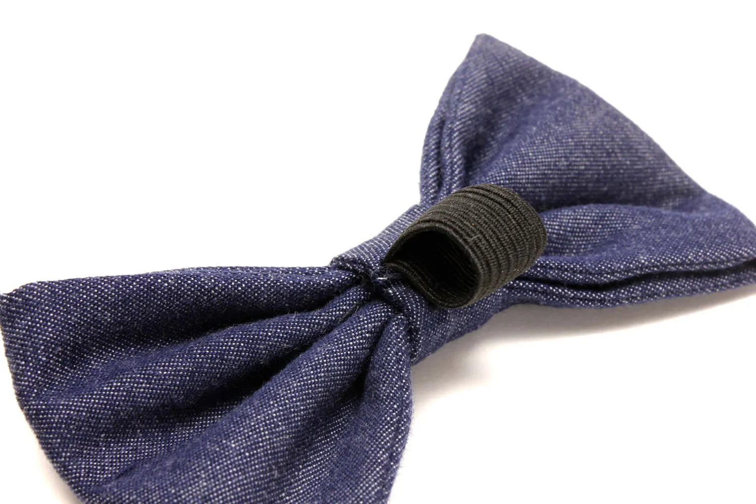 Soft Denim Dog Bow Tie