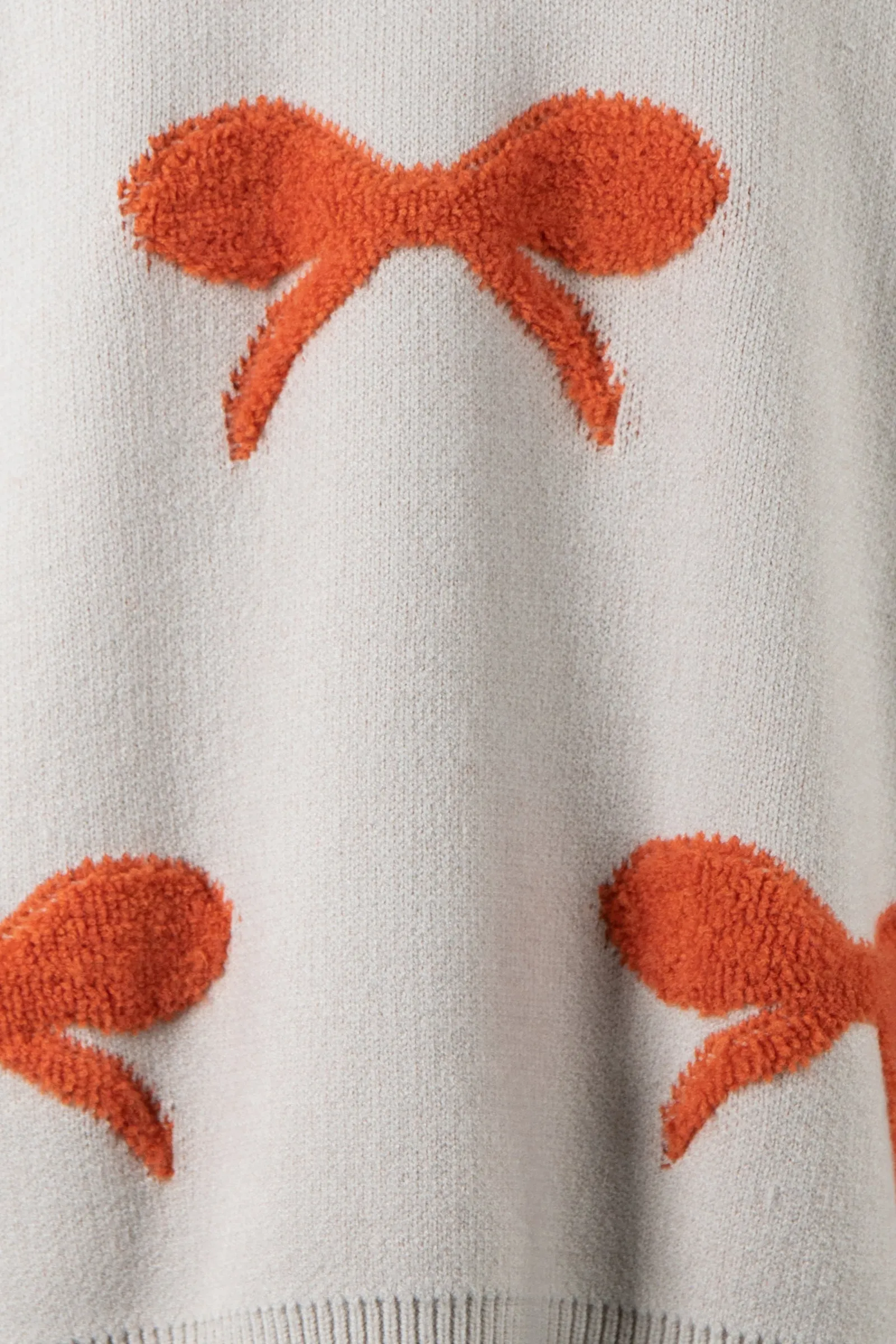 Soft Textured Ribbon Pattern Ballet Sweater Top