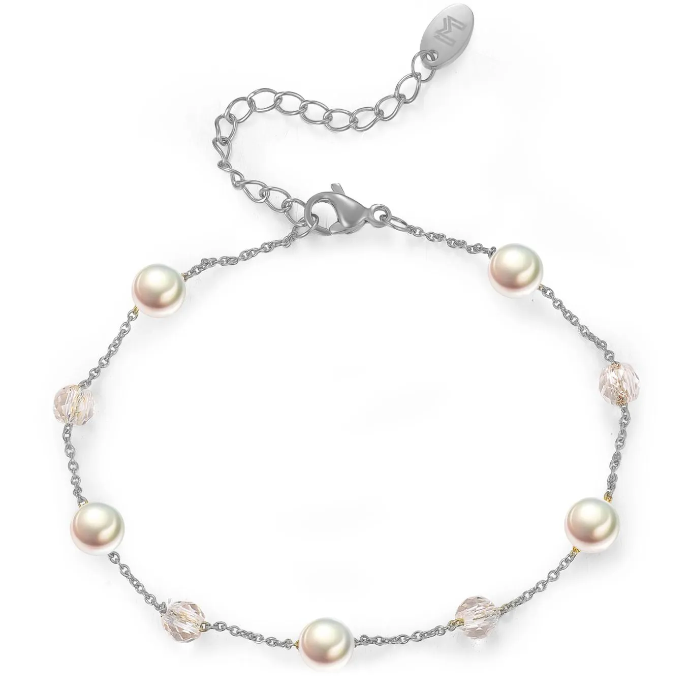 Sphere / Pearl Silver Crystal