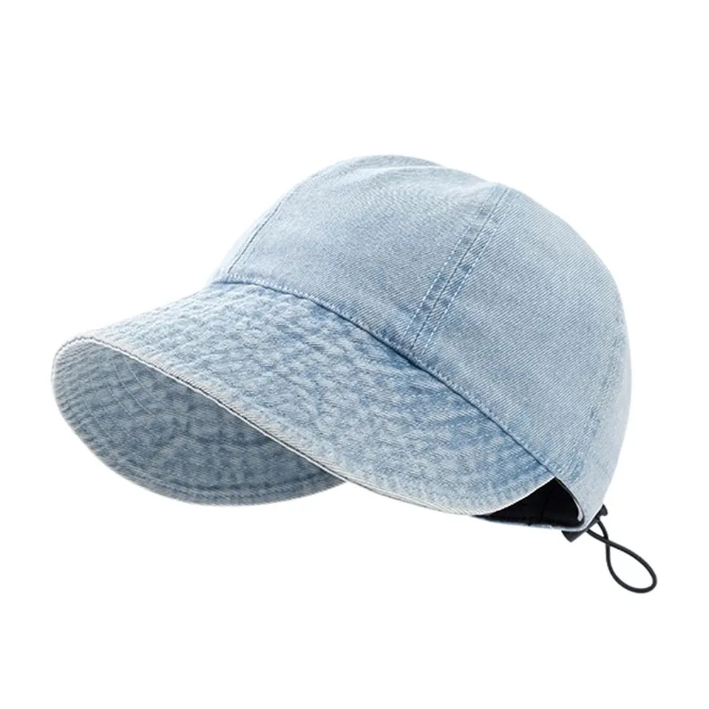 Summer Wide Brim Fisherman Hat Women Foldable Sunshade Visors Fisherman Cap Female Adjustable Outdoor Sports Bucket Panama Cap