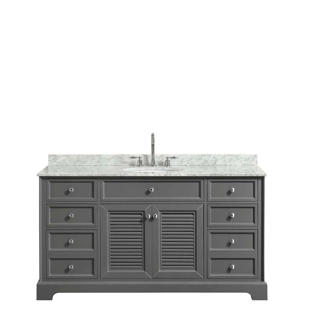 Tamara 60 Inch Single Bathroom Vanity in Dark Gray