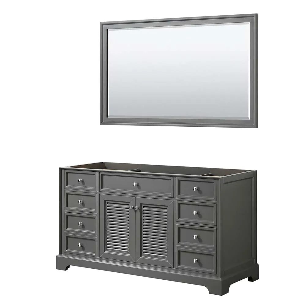Tamara 60 Inch Single Bathroom Vanity in Dark Gray