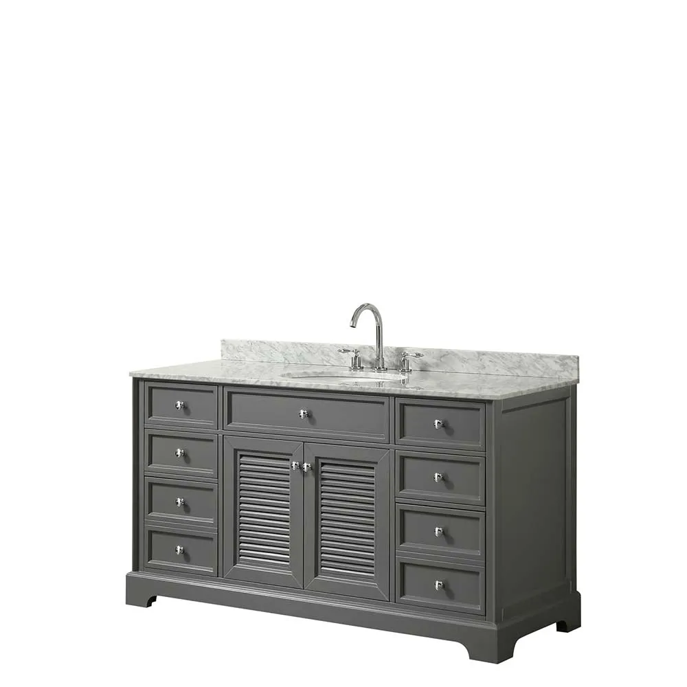 Tamara 60 Inch Single Bathroom Vanity in Dark Gray
