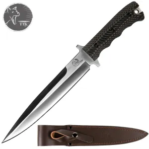 Tassie Tiger Pig Sticker Hunting Knife & Leather Sheath