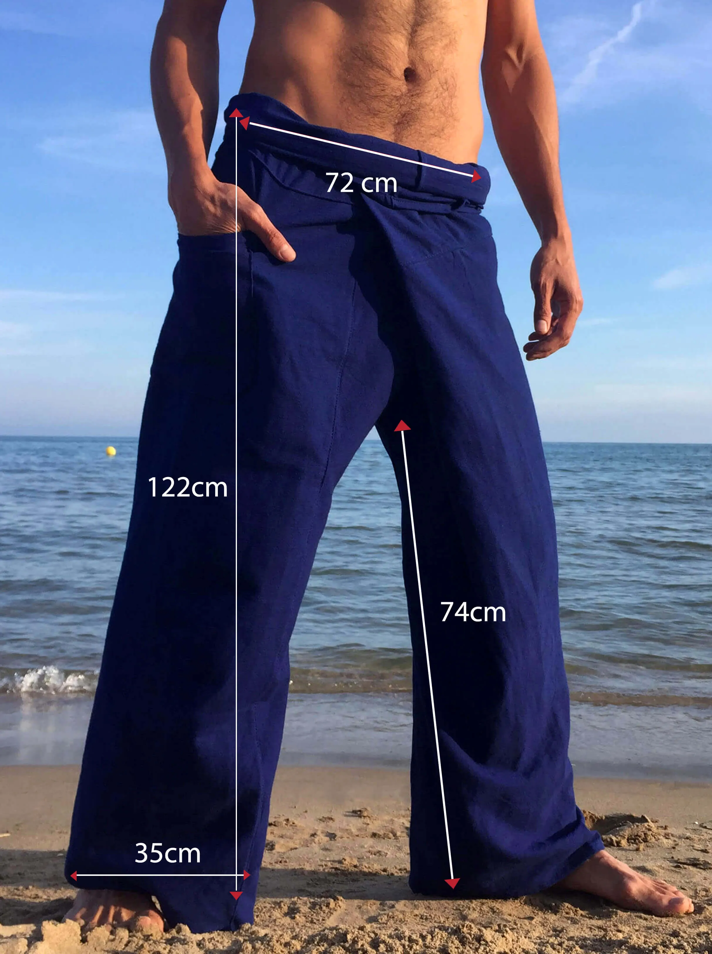 Thai Fisherman Pants Cotton Electric Blue