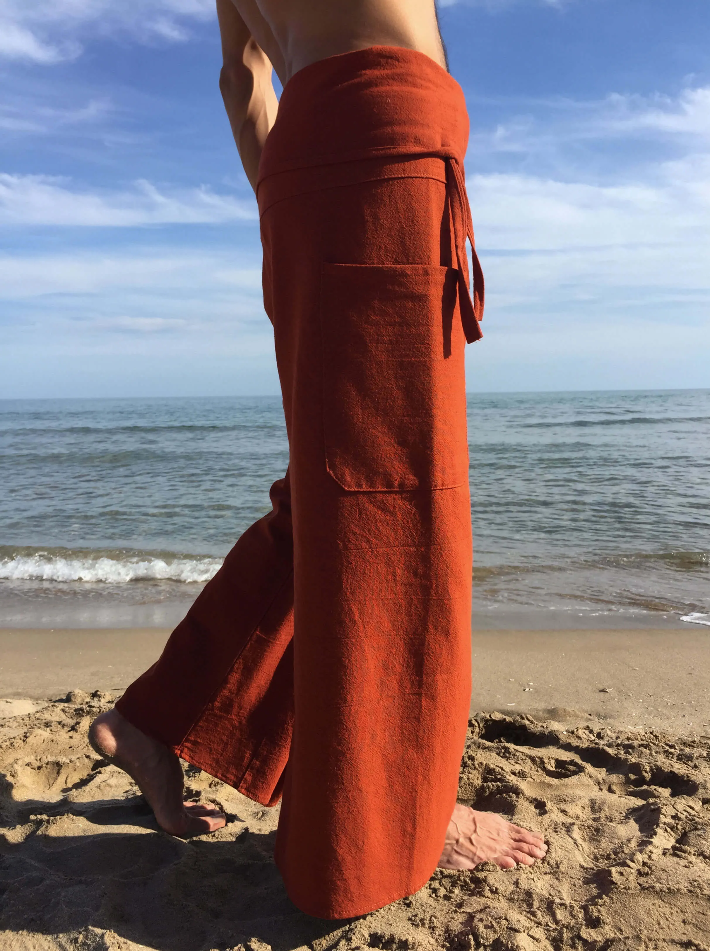 Thai Fisherman Pants Cotton Orange