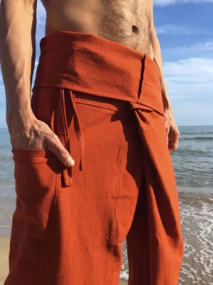 Thai Fisherman Pants Cotton Orange