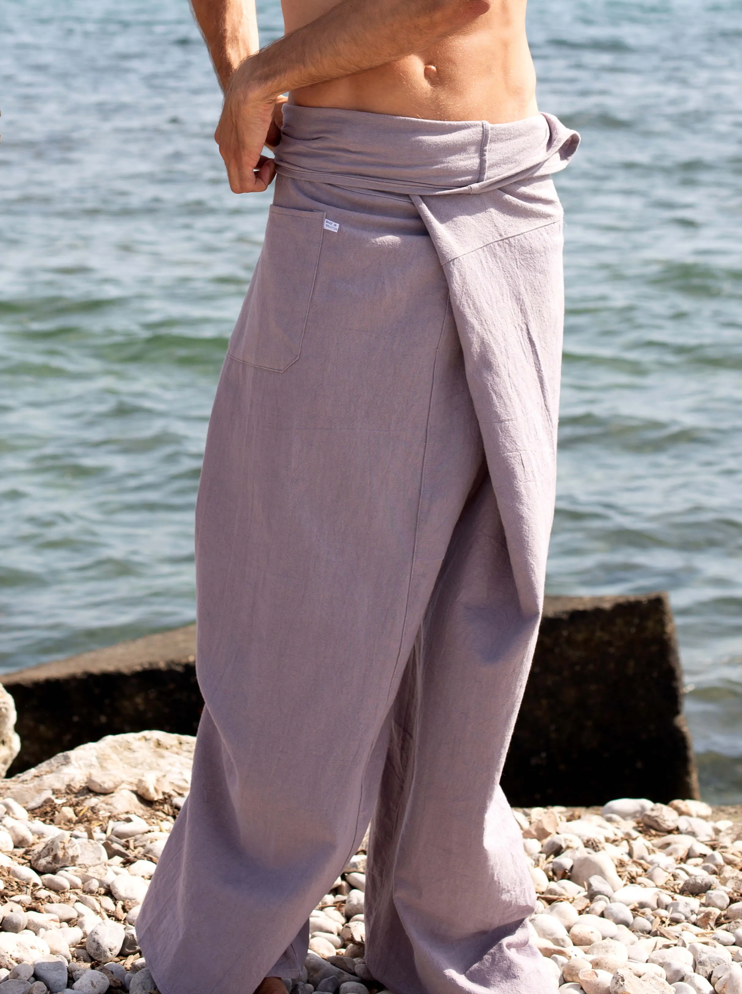 Thai Fisherman Pants Cotton Soft Grey