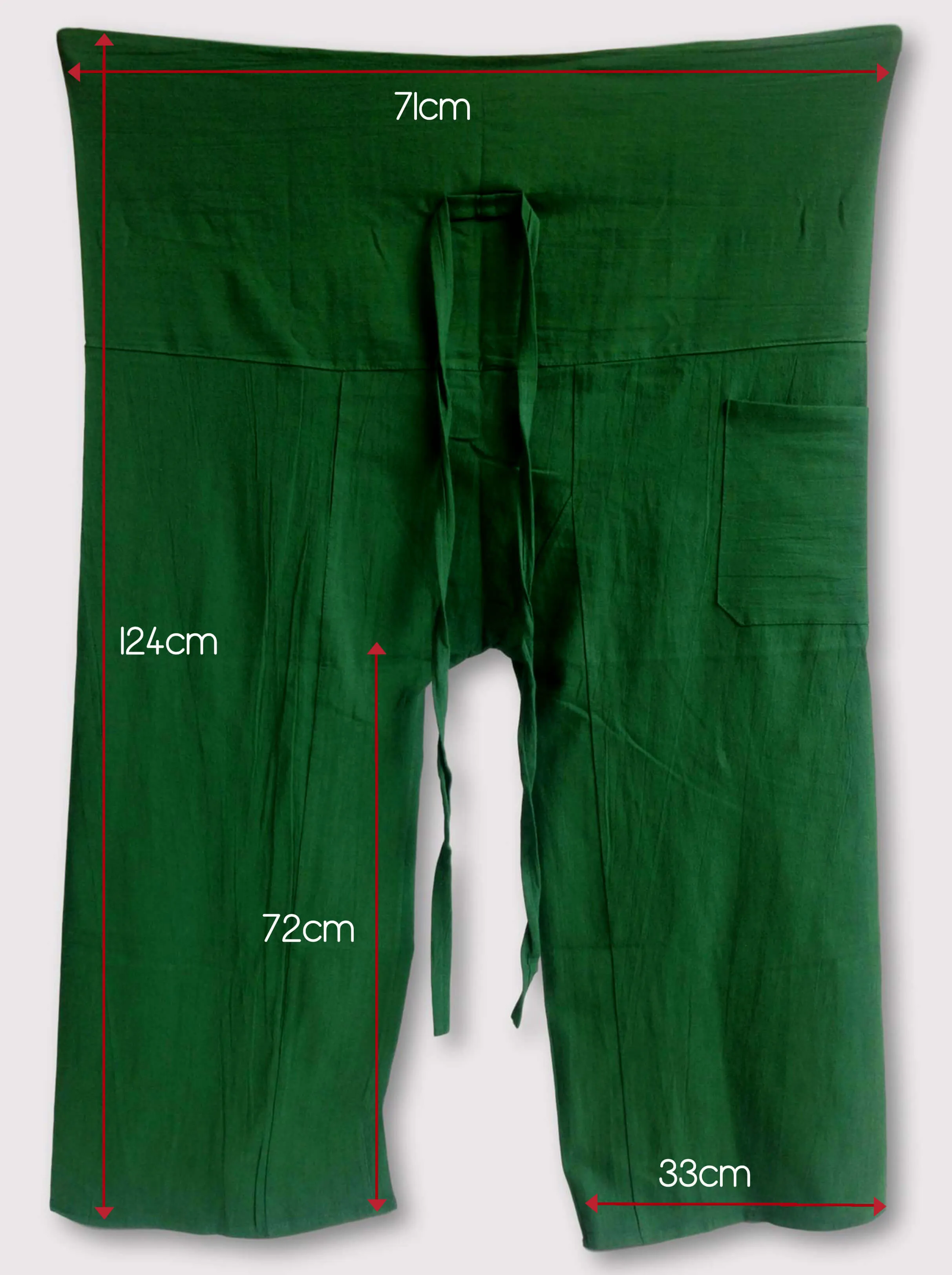 Thai Fisherman Pants Pah Muang Cotton Green