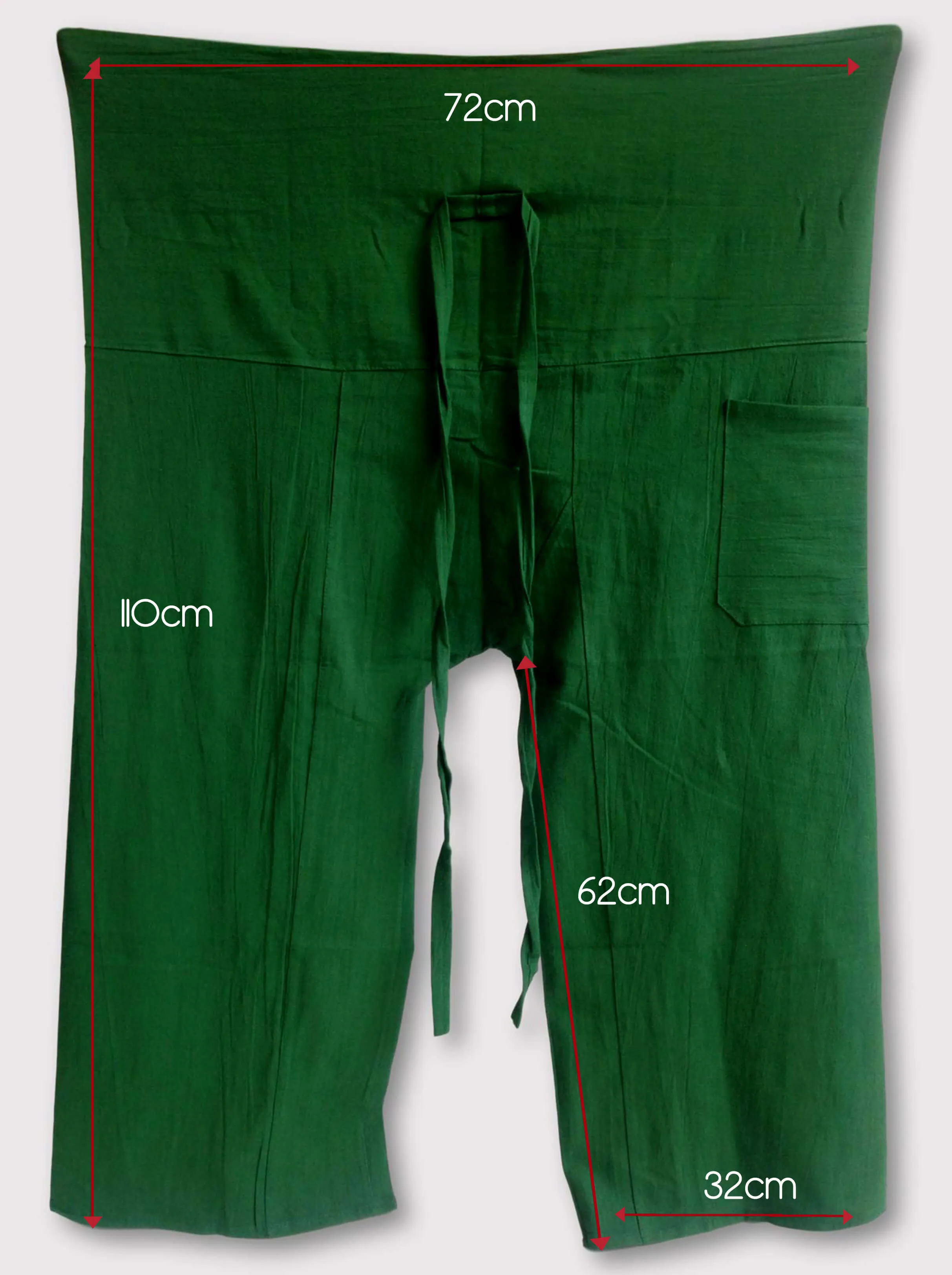 Thai Fisherman Pants Pah Muang Cotton Green