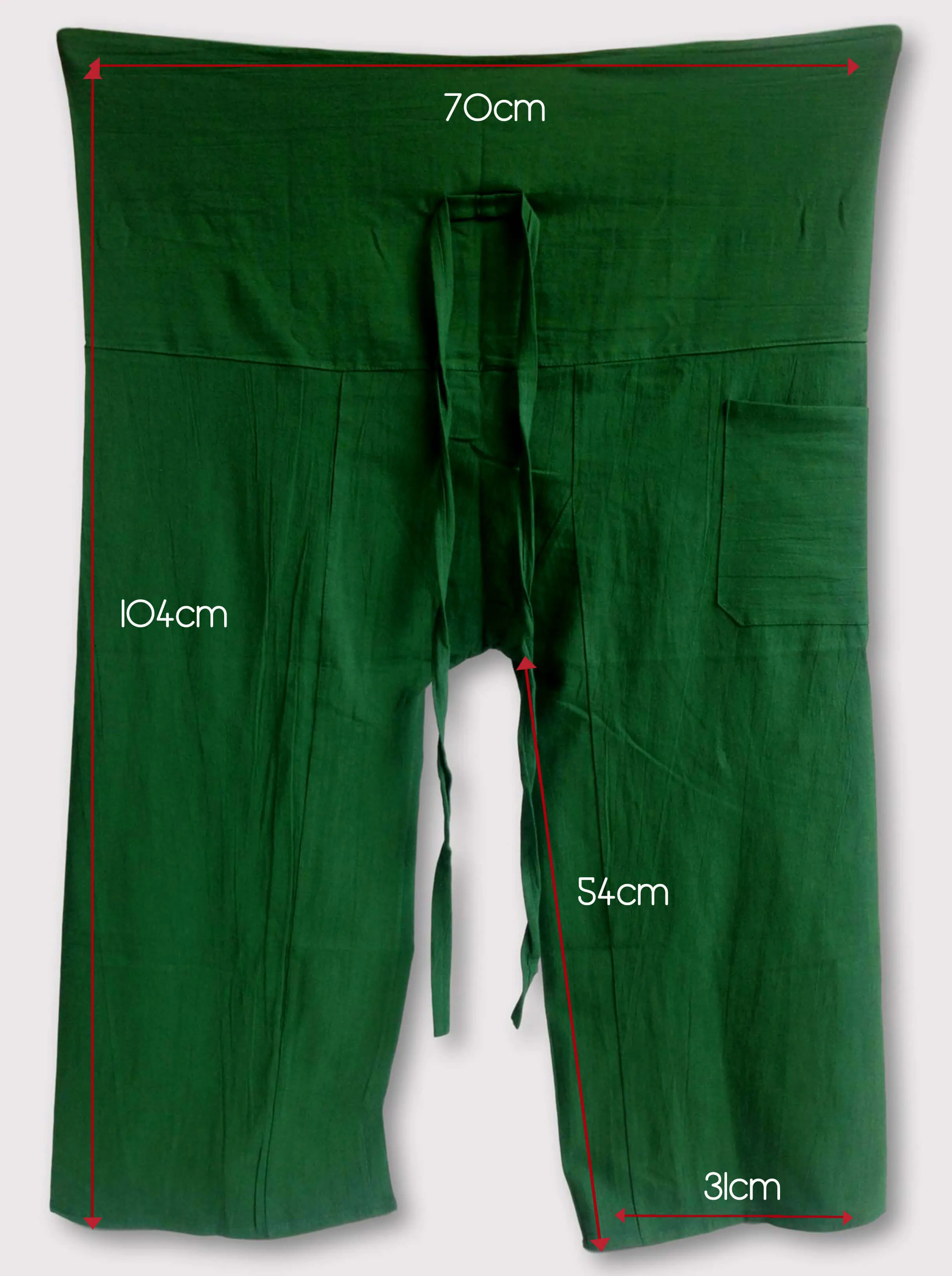 Thai Fisherman Pants Pah Muang Cotton Green