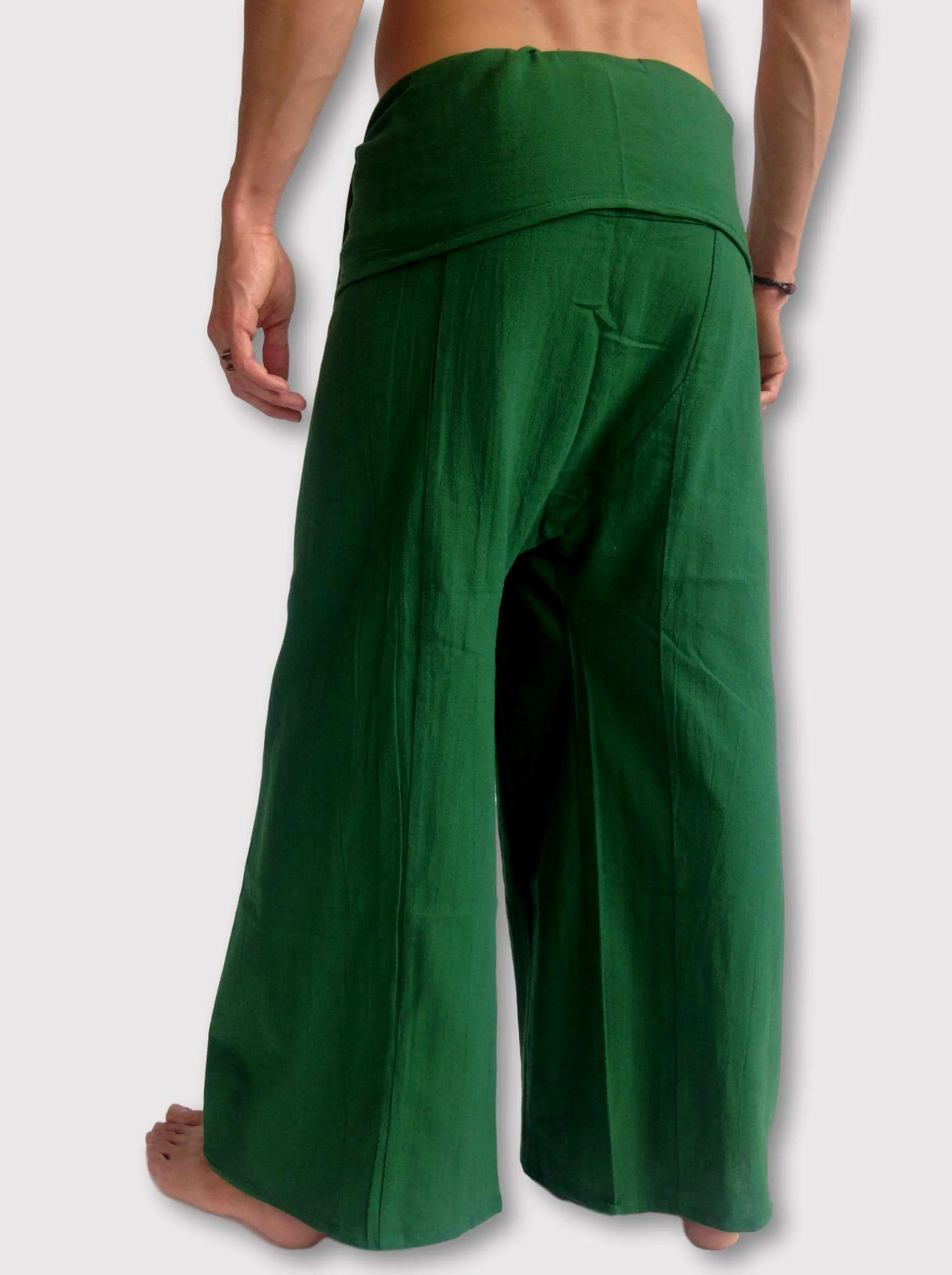 Thai Fisherman Pants Pah Muang Cotton Green