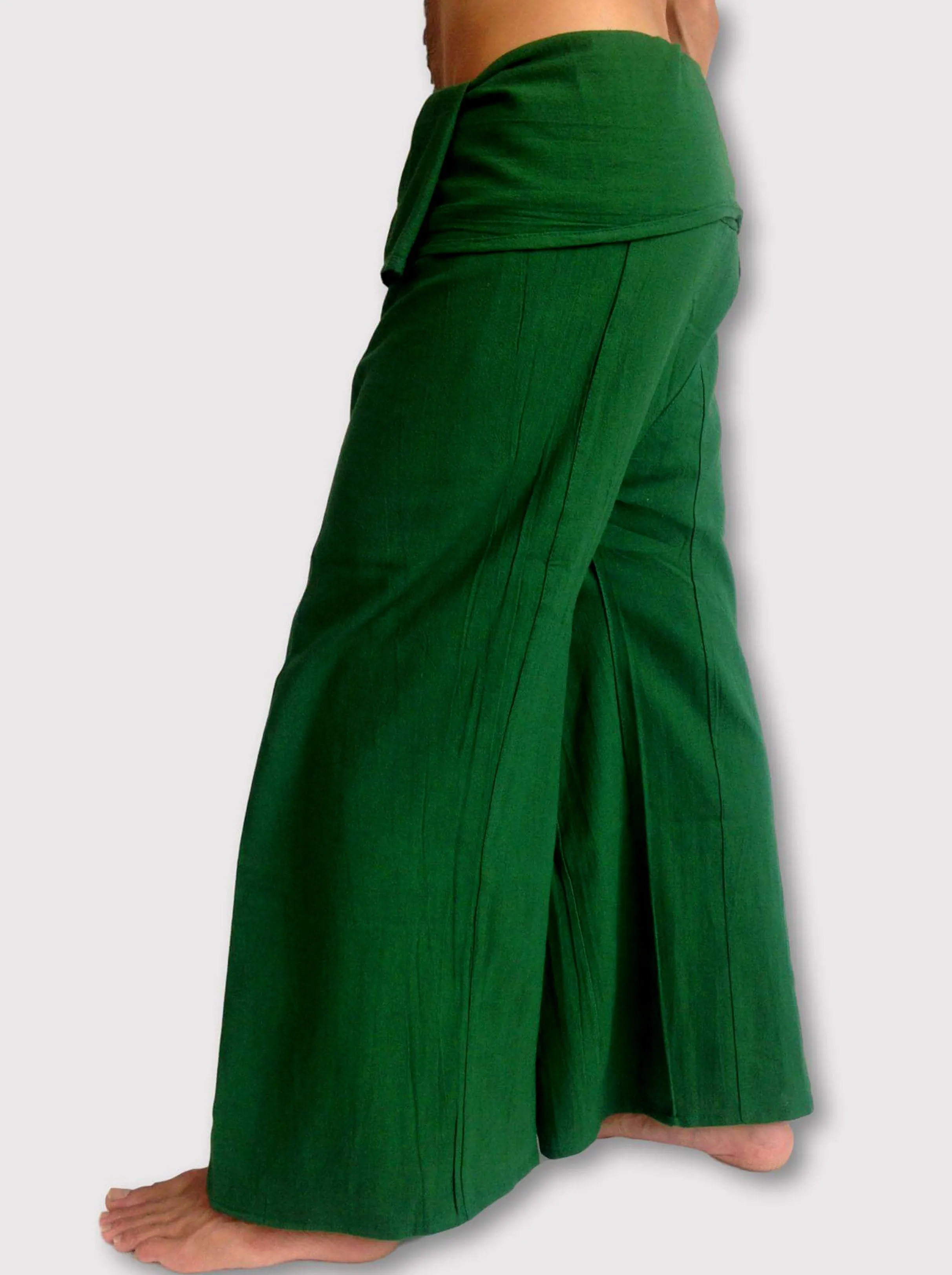 Thai Fisherman Pants Pah Muang Cotton Green