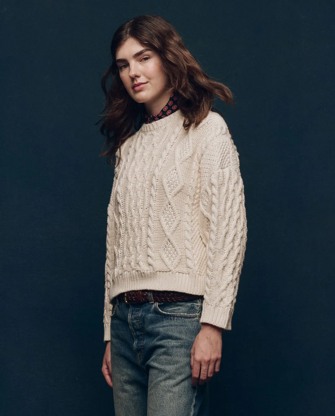 The Great - The Classic Cable Pullover Cream