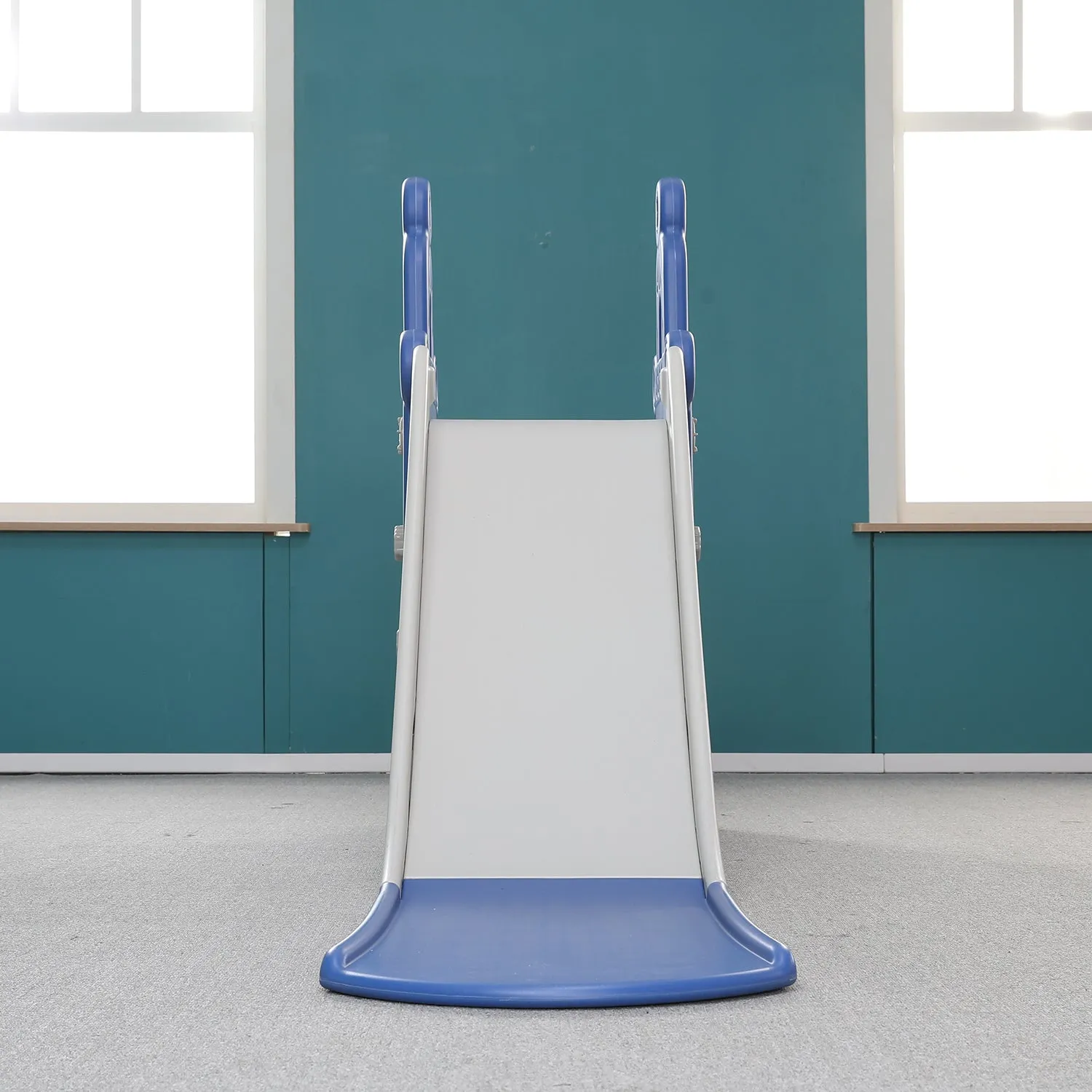 Tower 6-in-1 Kids Slide & Swing Set | Football | Basketball Hoop | Ring Toss | Music