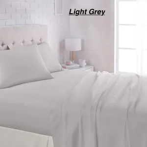 Twin Ultra soft Microfiber Sheet set in Light grey, fits mattresses up to 14"