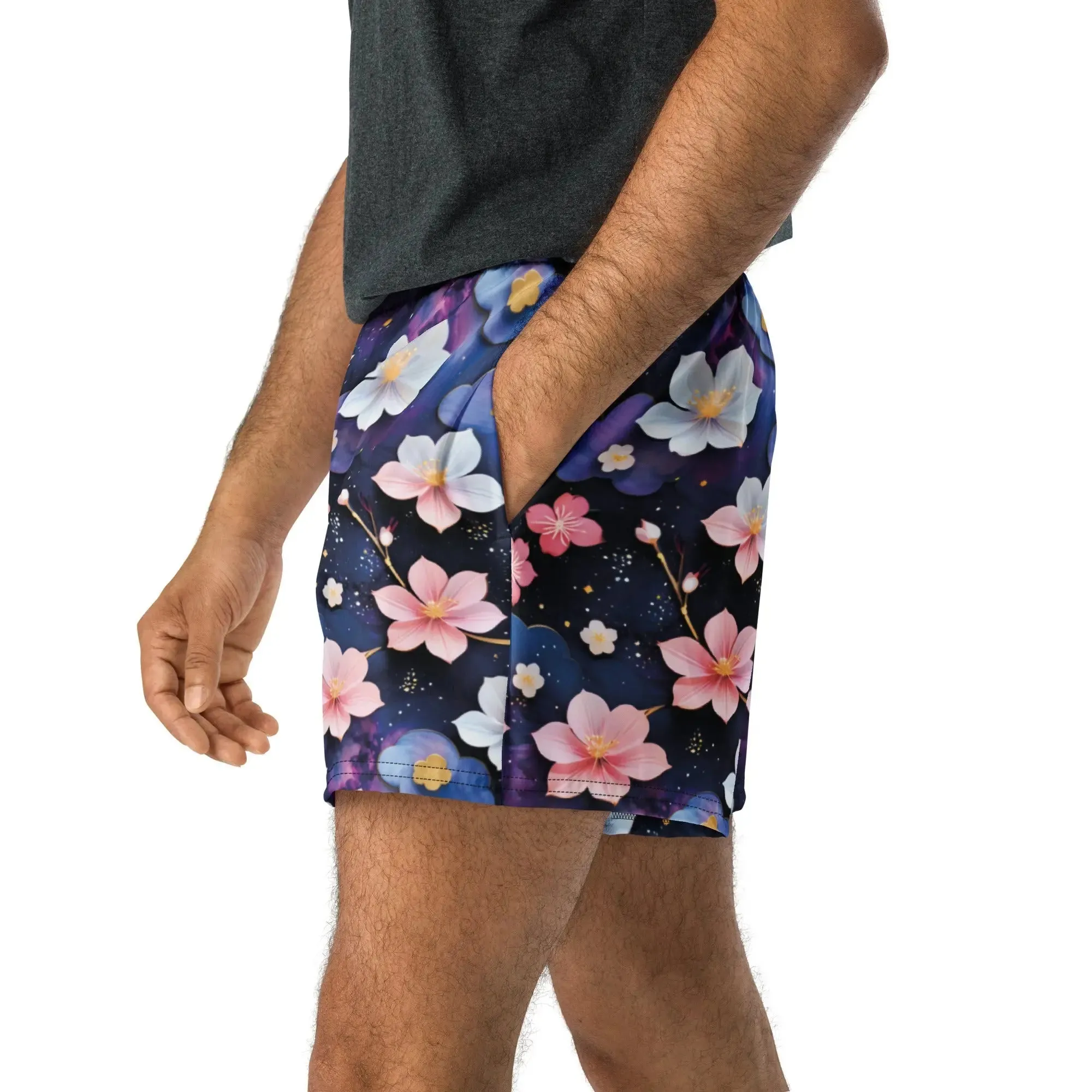 Unisex Athletic Shorts - Midnight Sakura