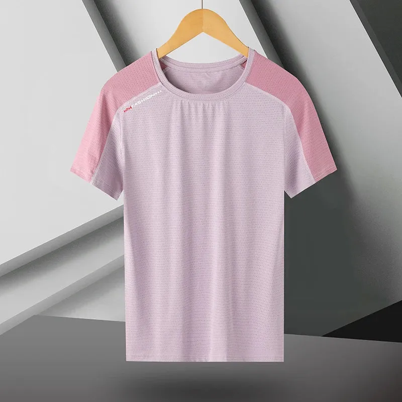 Unisex Ice Silk T-Shirt - Quick-Drying Short Sleeve Tee for Active Lifestyle