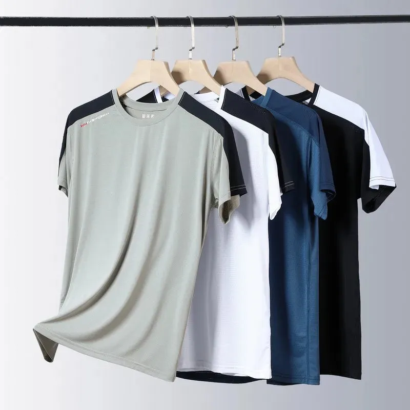 Unisex Ice Silk T-Shirt - Quick-Drying Short Sleeve Tee for Active Lifestyle
