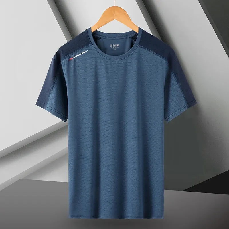 Unisex Ice Silk T-Shirt - Quick-Drying Short Sleeve Tee for Active Lifestyle